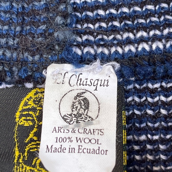 Tejidos Ruminahui VTG size Medium Alpaca Wool Full zip sweater/Native American - Picture 9 of 11